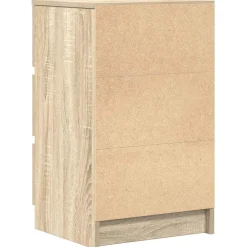 vidaXL Nachtkastje met 3 lades 39x35x65 cm sonoma eikenkleurig