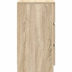 vidaXL Nachtkastje met 3 lades 39x35x65 cm sonoma eikenkleurig