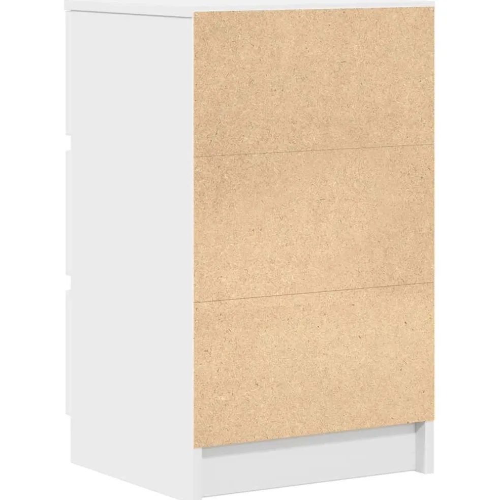 vidaXL Nachtkastje met 3 lades 39x35x65 cm wit