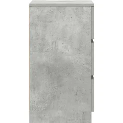 vidaXL Nachtkastje met 3 lades 39x35x65 cm betongrijs