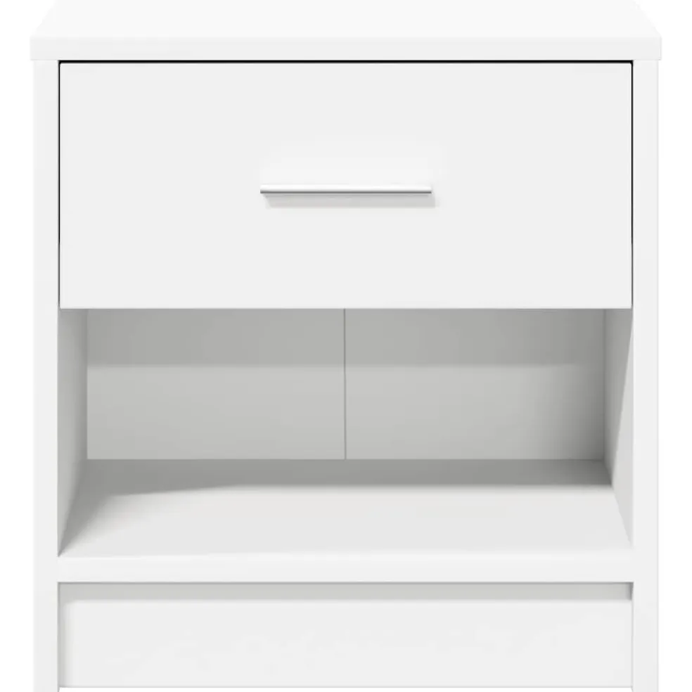 vidaXL Nachtkastje met lade 39x28x41 cm wit
