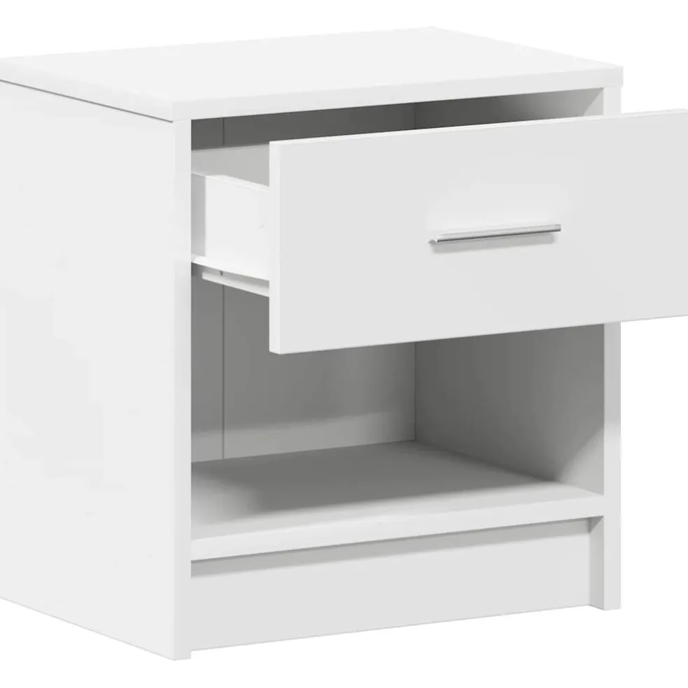 vidaXL Nachtkastje met lade 39x28x41 cm wit