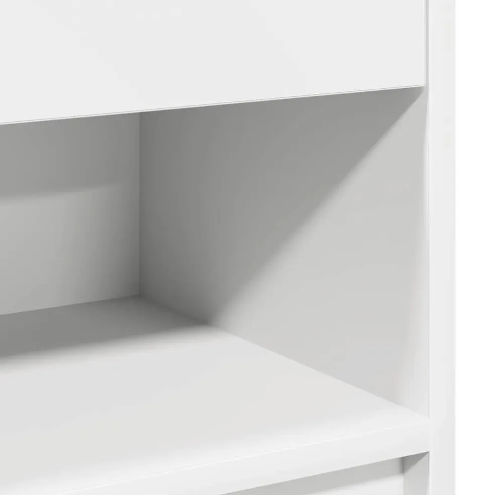 vidaXL Nachtkastje met lade 39x28x41 cm wit
