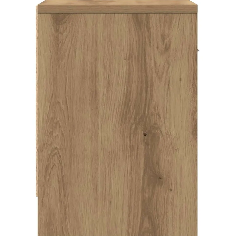 vidaXL Nachtkastje met lade 39x28x41 cm artisanaal eikenkleurig