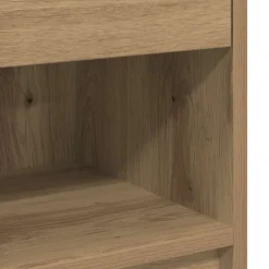 vidaXL Nachtkastje met lade 39x28x41 cm artisanaal eikenkleurig