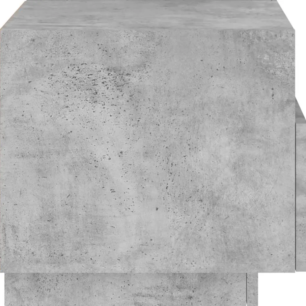 vidaXL Nachtkastje met LED-verlichting 40x39x37 cm betongrijs