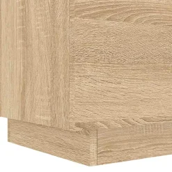 vidaXL Nachtkastje met LED-verlichting bewerkt hout sonoma eikenkleur