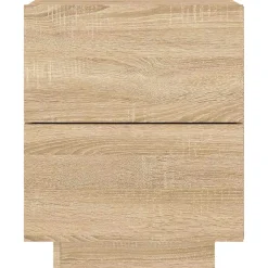 vidaXL Nachtkastje met LED-verlichting bewerkt hout sonoma eikenkleur