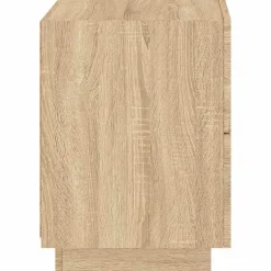 vidaXL Nachtkastje met LED-verlichting bewerkt hout sonoma eikenkleur