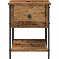 vidaXL Nachtkastje Oudhout 34 x 35,5 x 45 cm Bewerkt hout