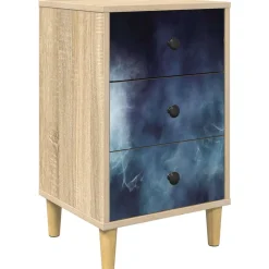 vidaXL Nachtkastje RAALTE Sonoma Eiken 36 x 33 x 60 cm Bewerkt hout
