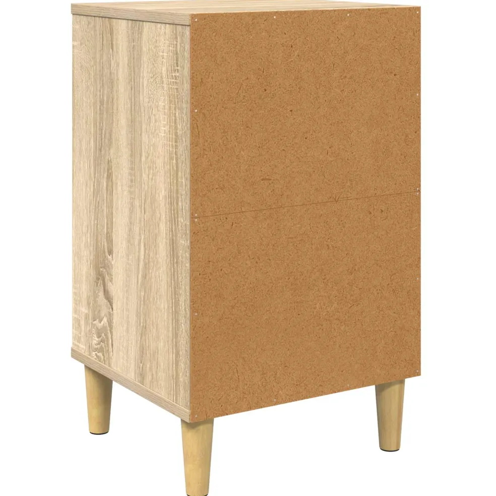 vidaXL Nachtkastje RAALTE Sonoma Eiken 36 x 33 x 60 cm Bewerkt hout