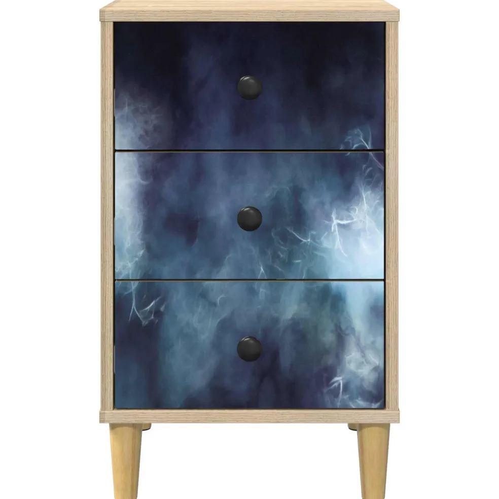vidaXL Nachtkastje RAALTE Sonoma Eiken 36 x 33 x 60 cm Bewerkt hout
