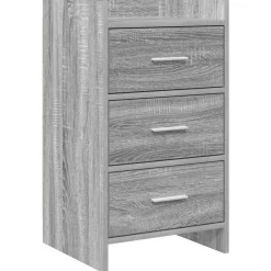 vidaXL Nachtkastjes Grijs Sonoma 40 x 36 x 70 cm Bewerkt hout