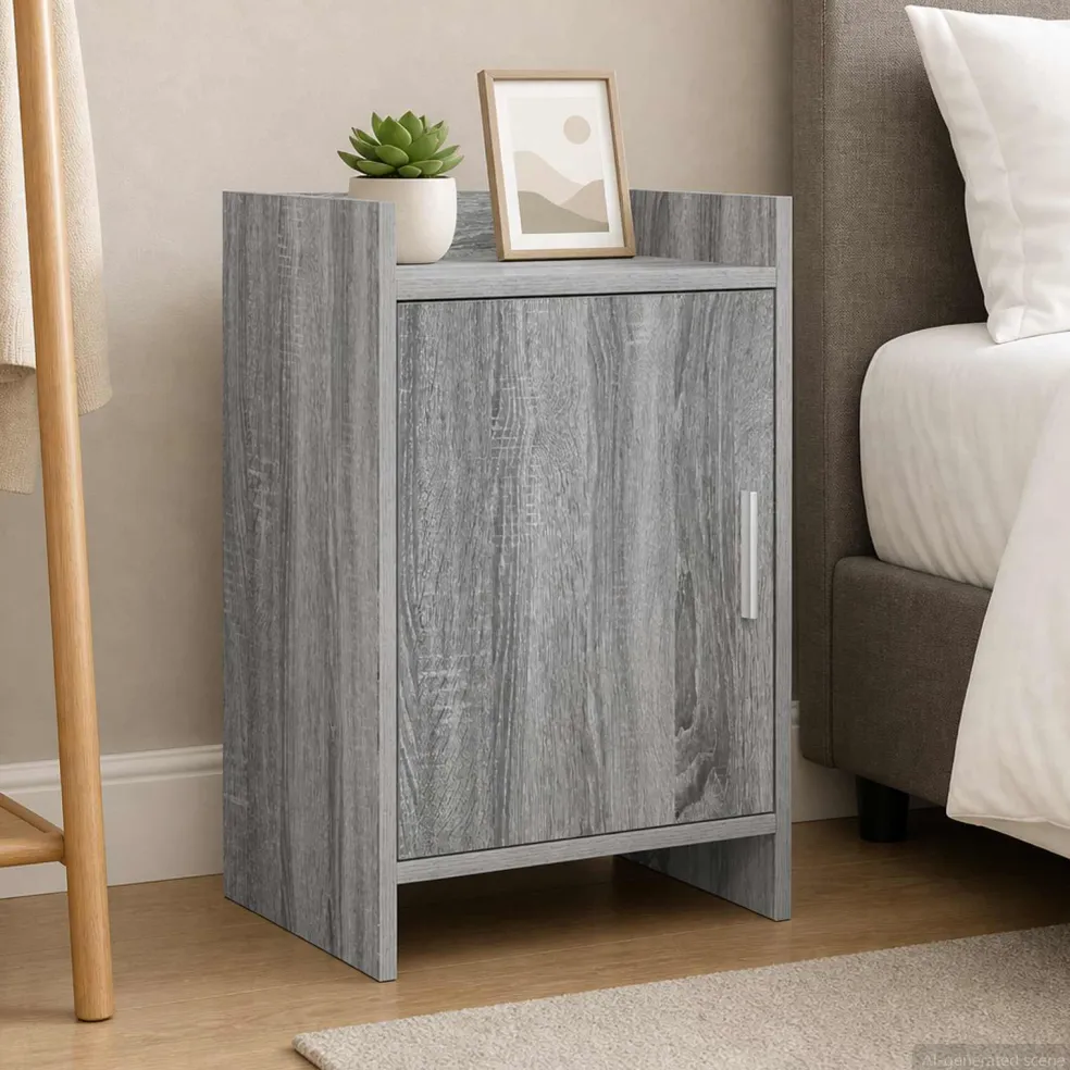 vidaXL Nachtkastjes Grijs Sonoma 40 x 30 x 60 cm Bewerkt hout