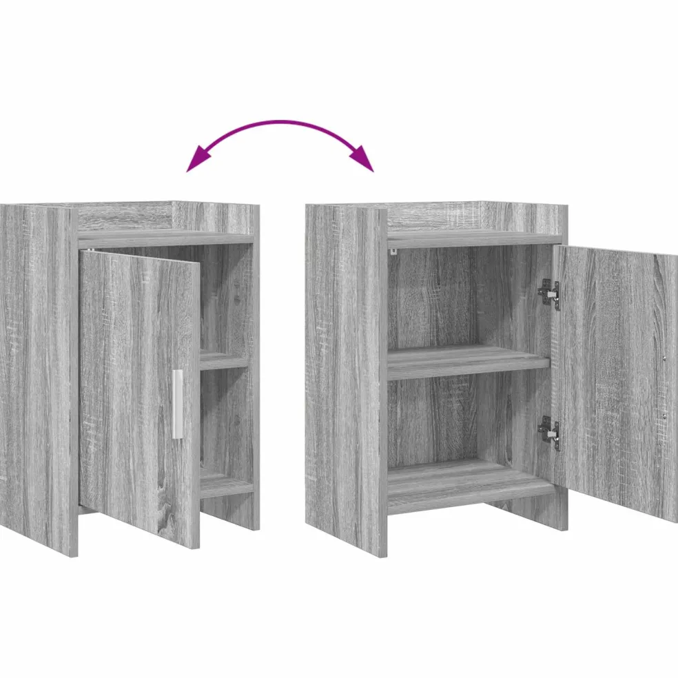 vidaXL Nachtkastjes Grijs Sonoma 40 x 30 x 60 cm Bewerkt hout