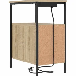 vidaXL Nachtkastje Sonoma Eiken 30 x 48 x 61 cm Bewerkt hout