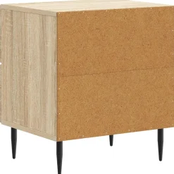 vidaXL Nachtkastje Sonoma Eiken 43 x 34,5 x 47,5 cm Bewerkt hout