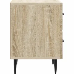 vidaXL Nachtkastje Sonoma Eiken 43 x 34,5 x 47,5 cm Bewerkt hout