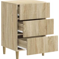 vidaXL Nachtkastje Sonoma Eiken 43 x 41 x 66,5 cm Bewerkt hout