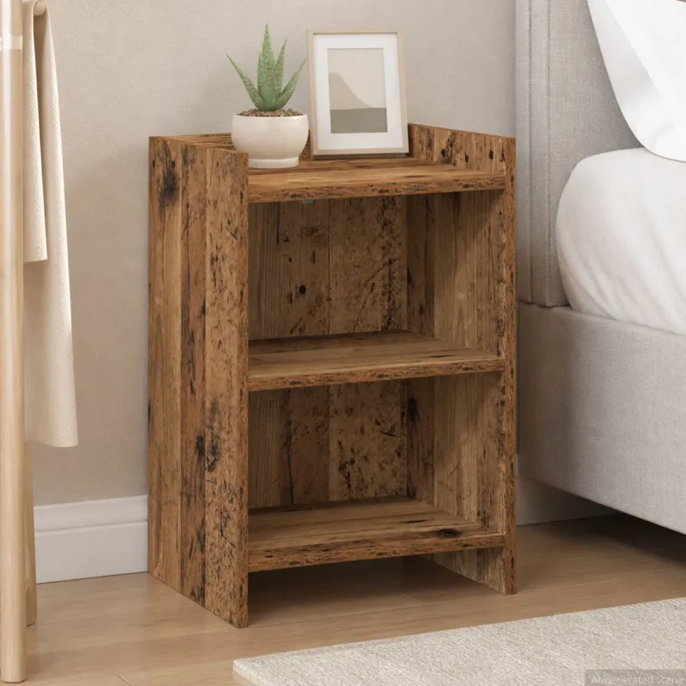 vidaXL Nachtkastjes Oud hout 40 x 30 x 60 cm Bewerkt hout