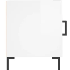 vidaXL Nachtkastjes 2 st 40x40x50 cm bewerkt hout hoogglans wit