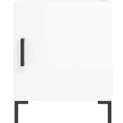 vidaXL Nachtkastjes 2 st 40x40x50 cm bewerkt hout hoogglans wit