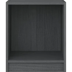 vidaXL Nachtkastjes 2 st 35,5x33,5x41,5 cm massief grenenhout grijs