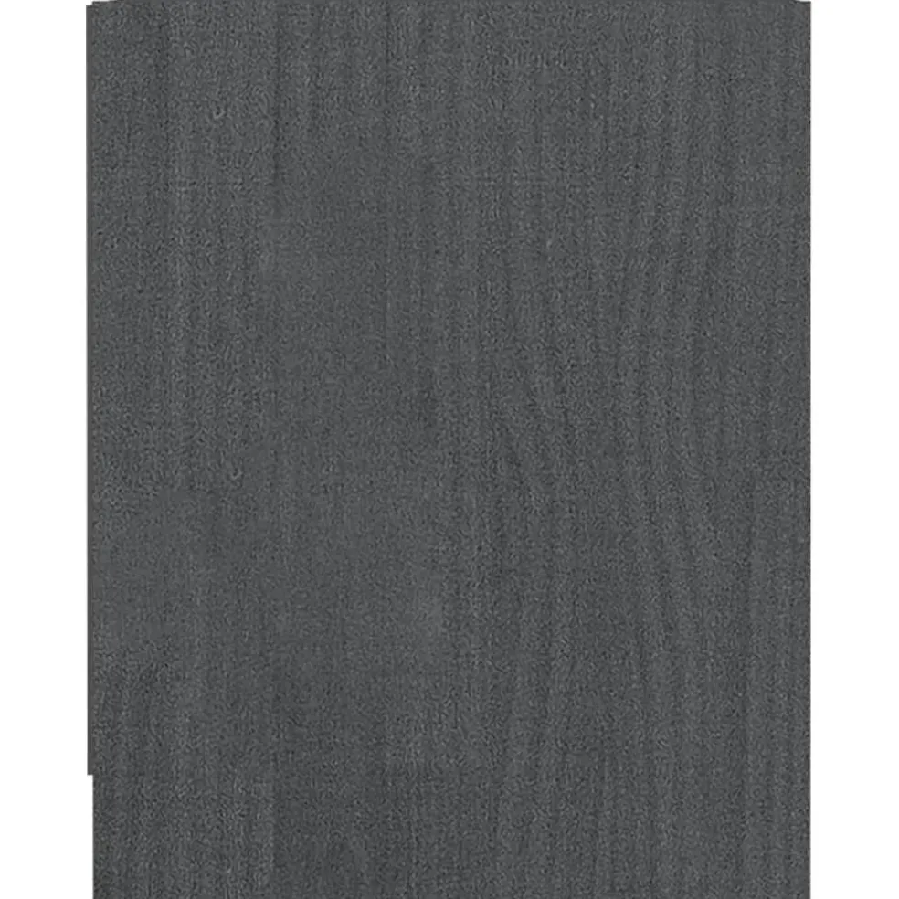 vidaXL Nachtkastjes 2 st 35,5x33,5x41,5 cm massief grenenhout grijs