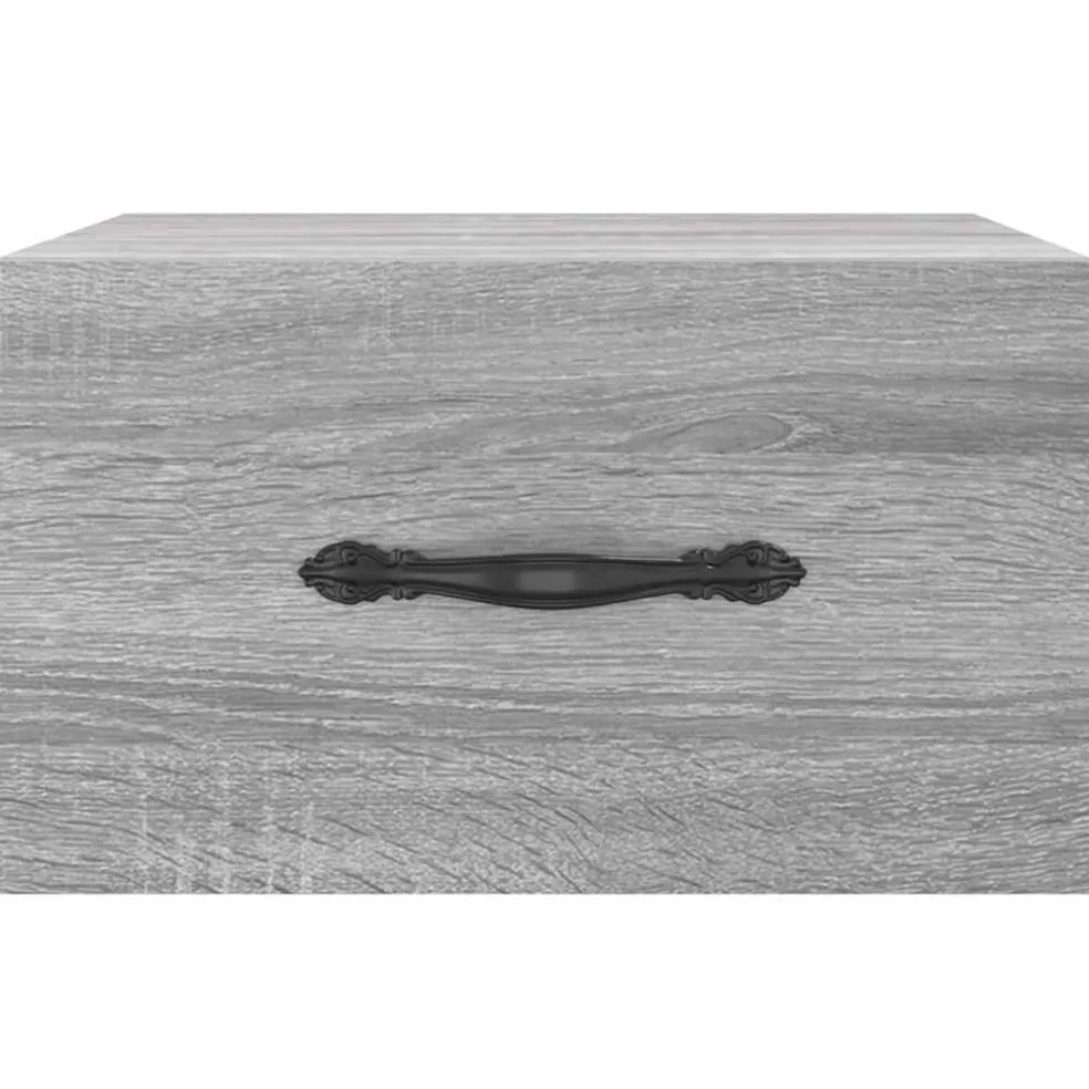 vidaXL Nachtkastje wandgemonteerd 35x35x20 cm grijs sonoma eikenkleur