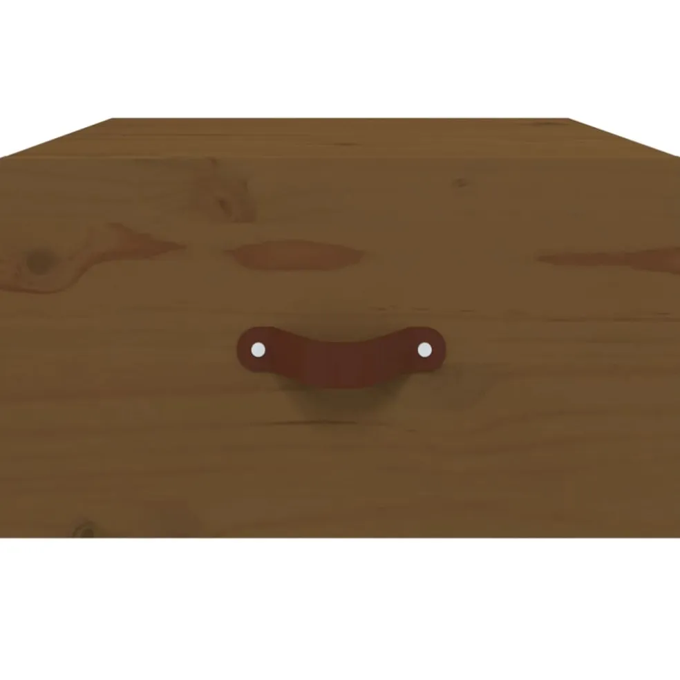 vidaXL Nachtkastje wandgemonteerd 40x29,5x22 cm honingbruin