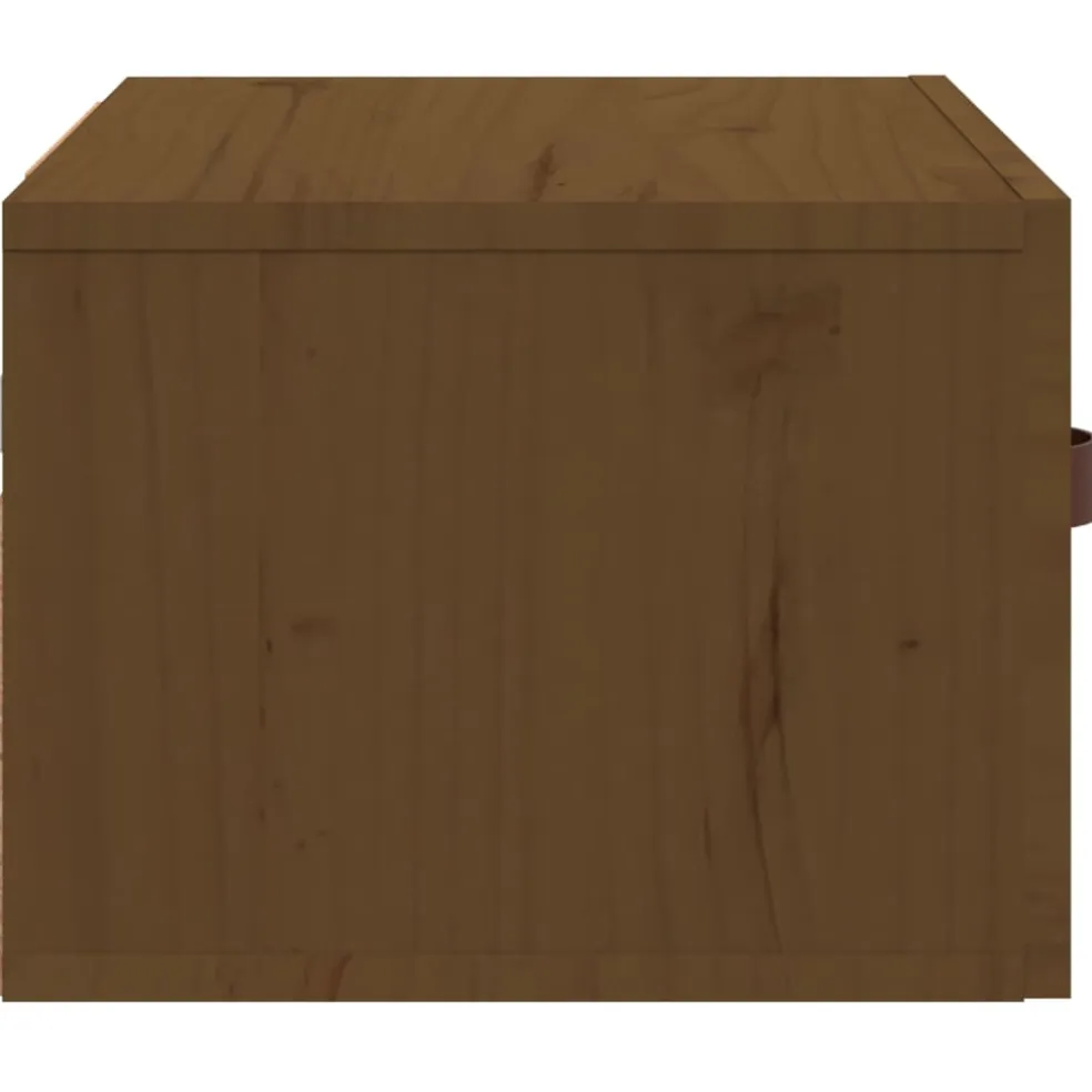 vidaXL Nachtkastje wandgemonteerd 40x29,5x22 cm honingbruin