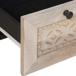 vidaXL Nachtkastje Wit 50 x 33 x 62 cm Bewerkt hout