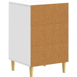 vidaXL Nachtkastje Wit 43 x 39,5 x 66,5 cm Bewerkt hout