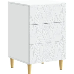 vidaXL Nachtkastje Wit 43 x 39,5 x 66,5 cm Bewerkt hout