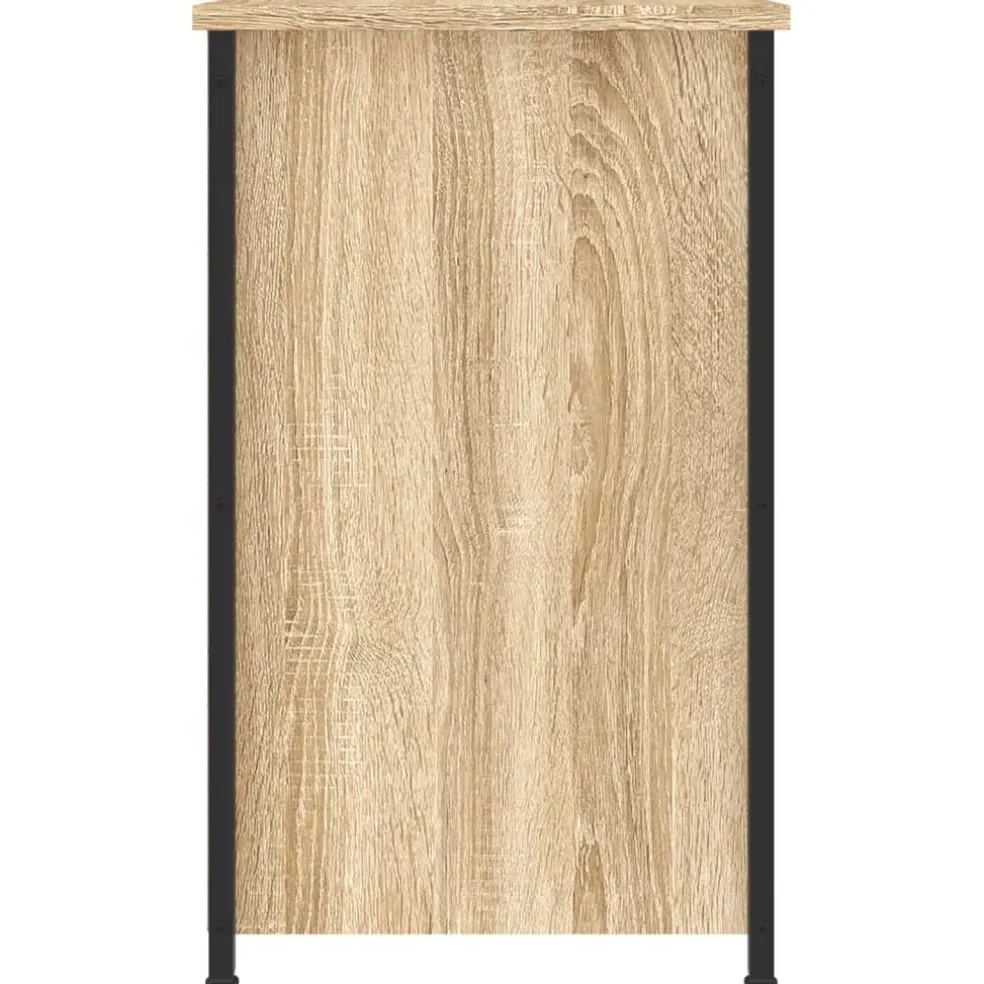 vidaXL Nachtkastje 40x36x60 cm bewerkt hout sonoma eikenkleurig