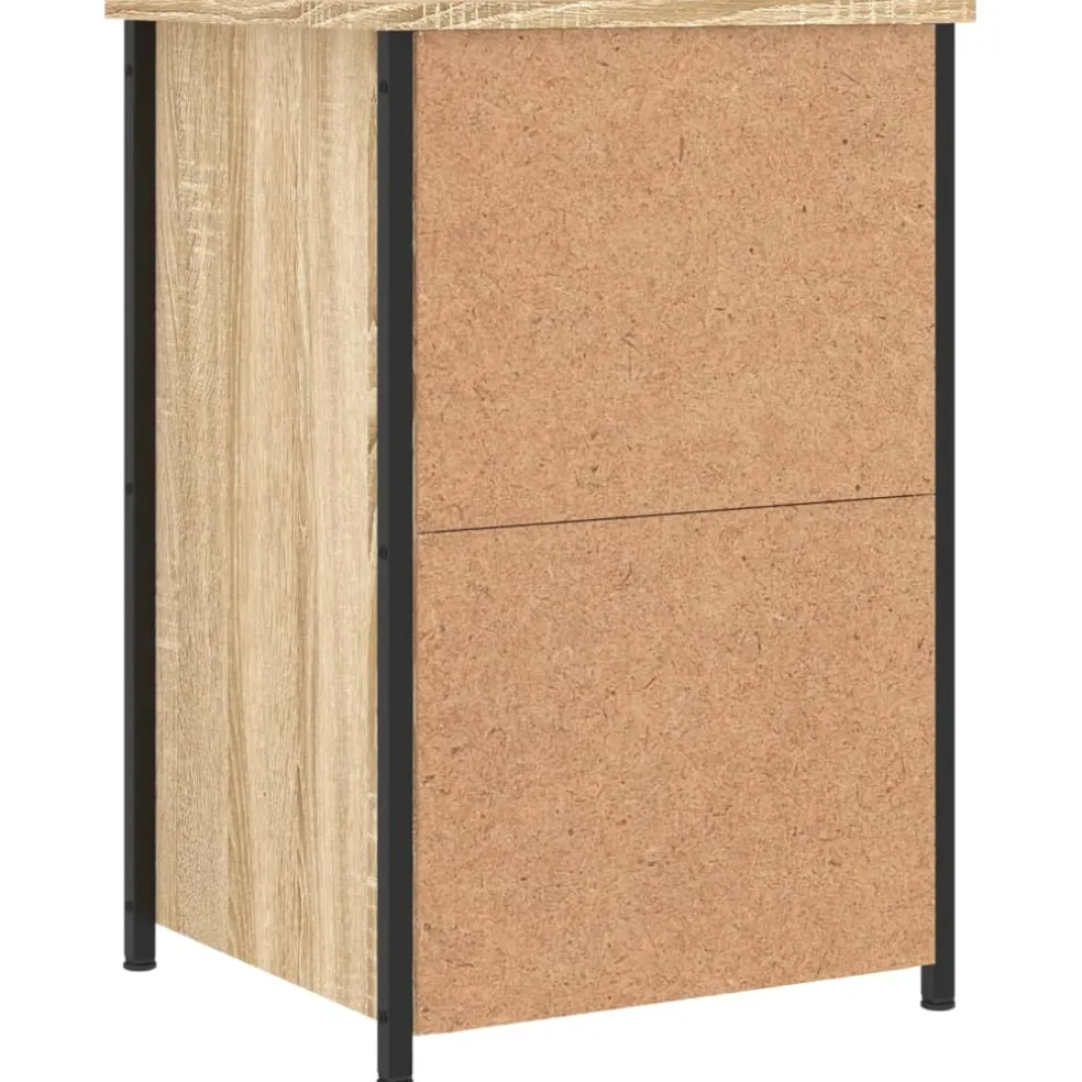 vidaXL Nachtkastje 40x36x60 cm bewerkt hout sonoma eikenkleurig