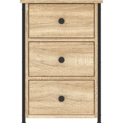 vidaXL Nachtkastje 40x36x60 cm bewerkt hout sonoma eikenkleurig