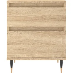 vidaXL Nachtkastje 40x35x50 cm bewerkt hout sonoma eikenkleurig