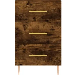 vidaXL Nachtkastje 46,5x29x61 cm bewerkt hout wit
