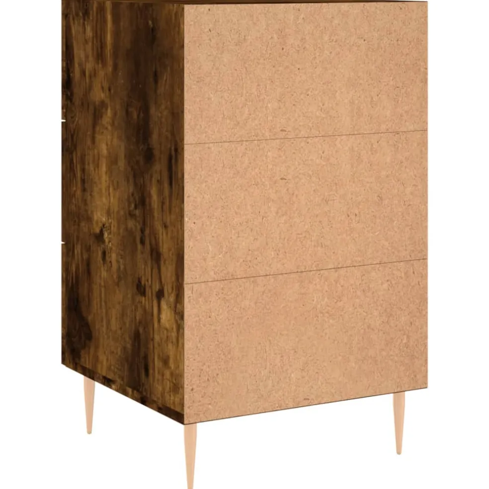 vidaXL Nachtkastje 46,5x29x61 cm bewerkt hout wit