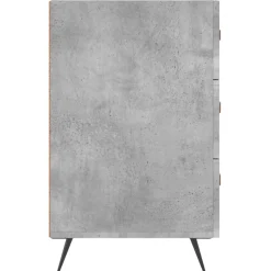 vidaXL Nachtkastje 40x40x66 cm bewerkt hout betongrijs