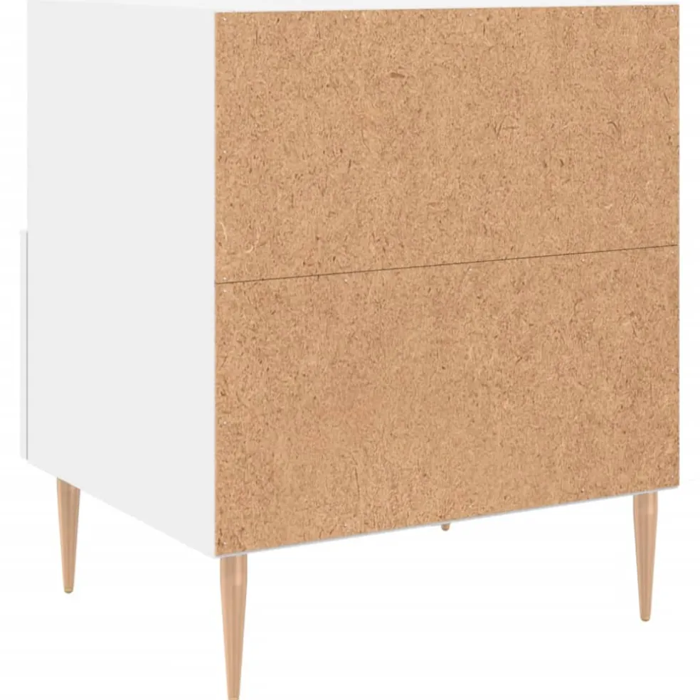 vidaXL Nachtkastje 40x35x47,5 cm bewerkt hout wit