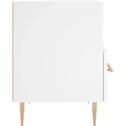 vidaXL Nachtkastje 40x35x47,5 cm bewerkt hout wit