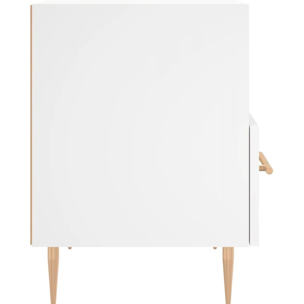 vidaXL Nachtkastje 40x35x47,5 cm bewerkt hout wit