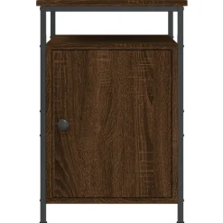 vidaXL Nachtkastje 40x30x40 cm bewerkt hout bruin eikenkleur
