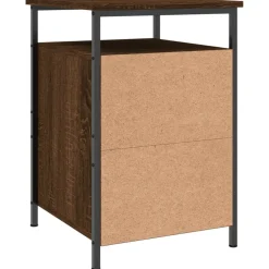 vidaXL Nachtkastje 40x30x40 cm bewerkt hout bruin eikenkleur