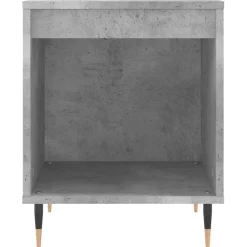 vidaXL Nachtkastje 40x35x50 cm bewerkt hout betongrijs