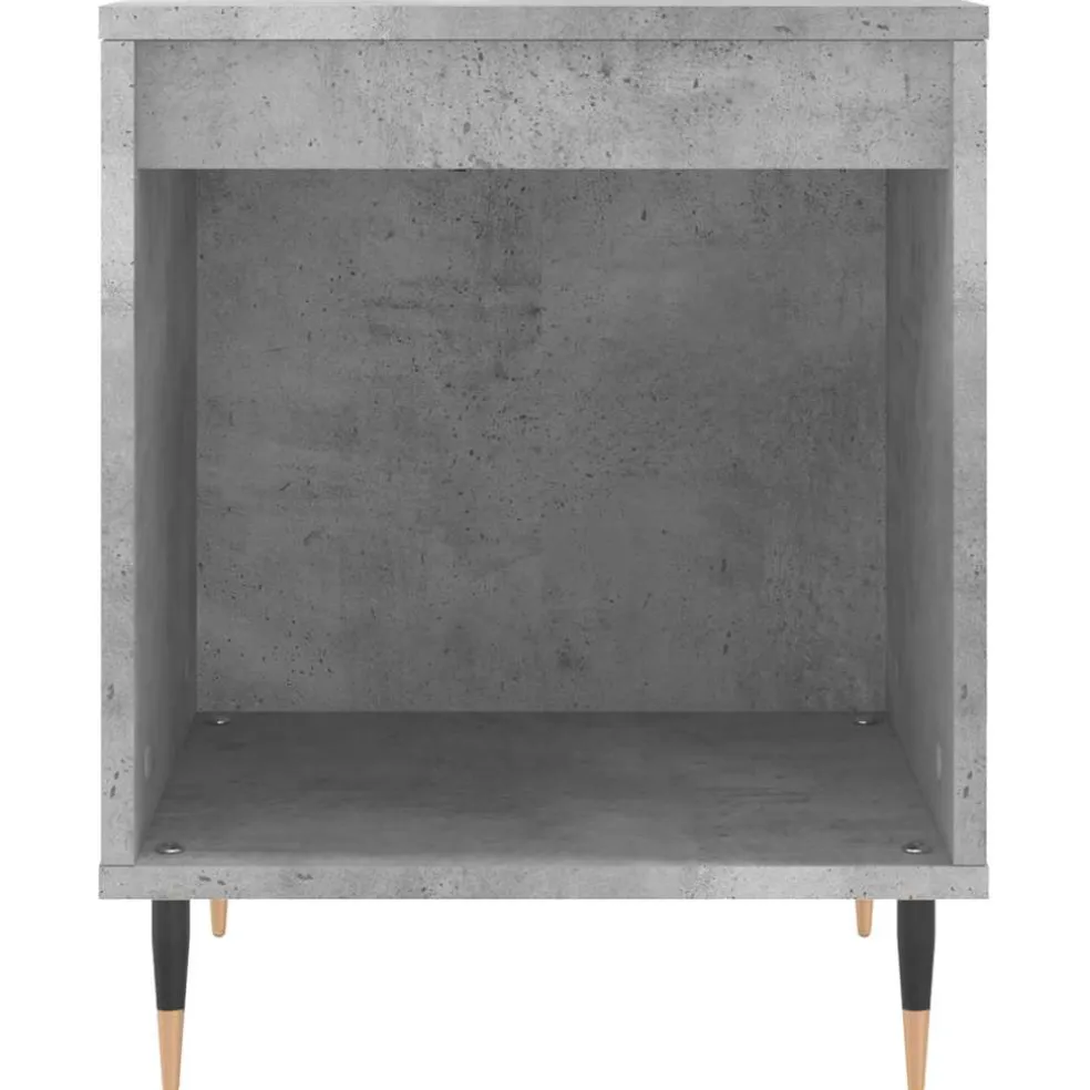 vidaXL Nachtkastje 40x35x50 cm bewerkt hout betongrijs