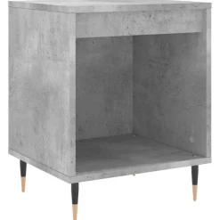 vidaXL Nachtkastje 40x35x50 cm bewerkt hout betongrijs